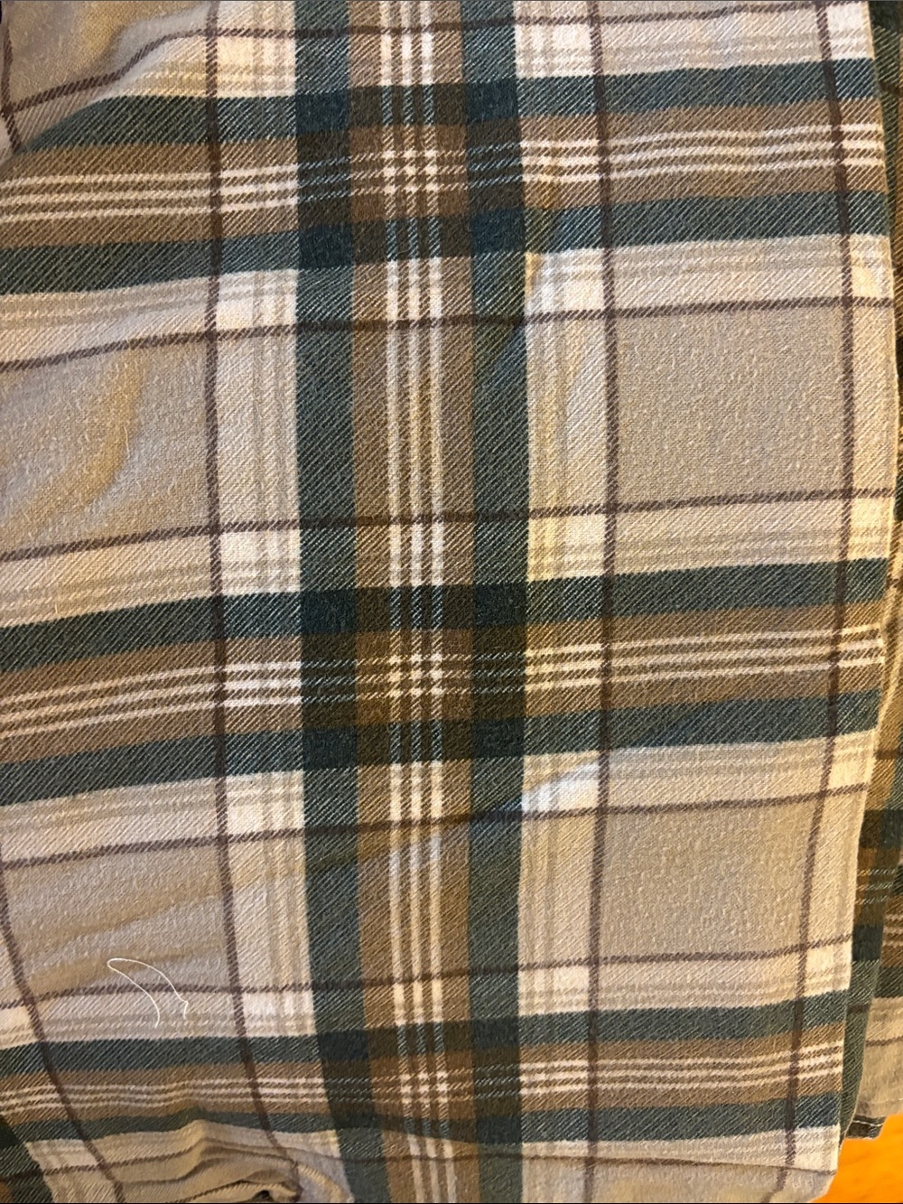 Green Plaid Flannel Eddie Bauer Twin Sheet Set
